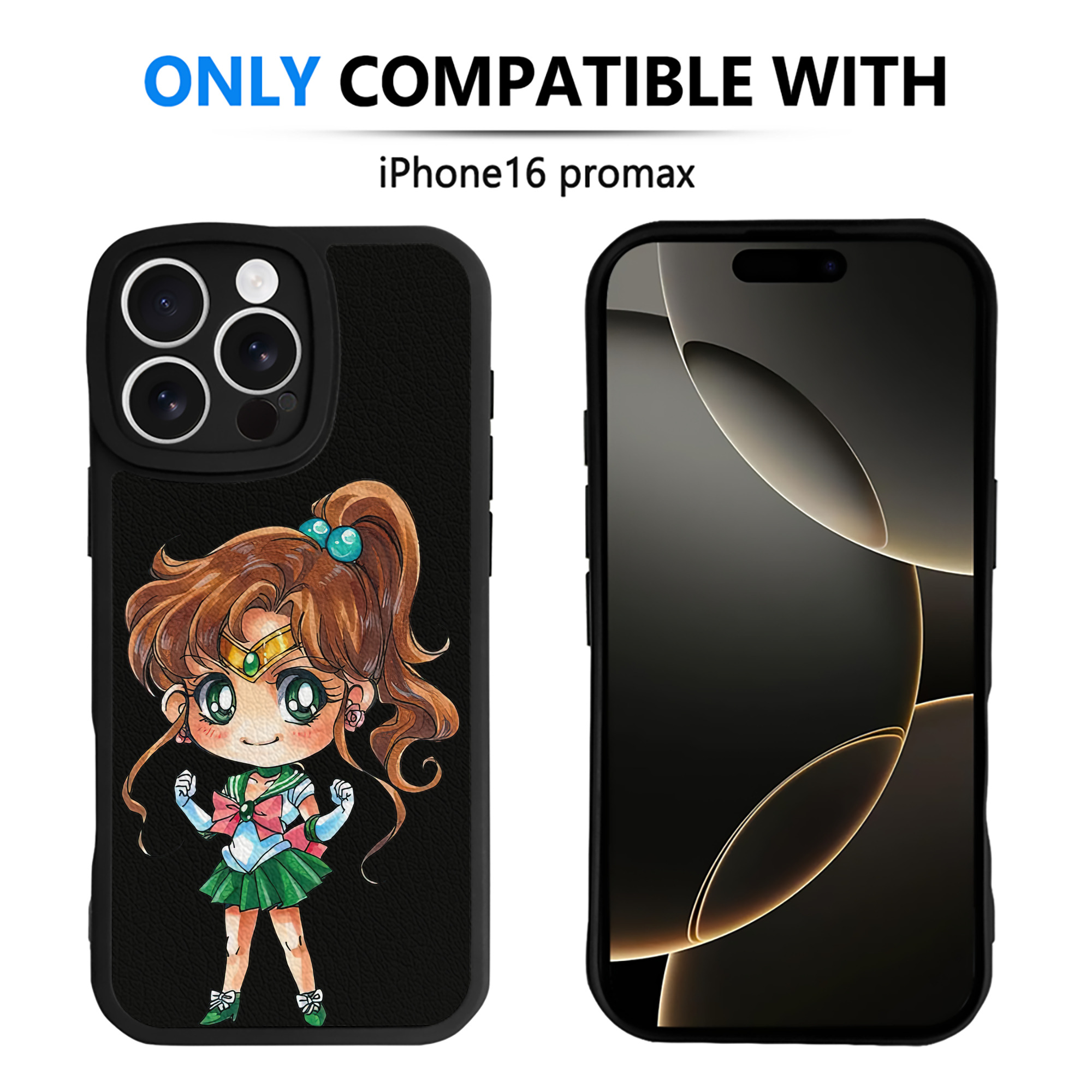 （画像用） 美少女戦士セーラームーン 木野 まこと きの まこと Sailor Moon Kino Makoto （セーラージュピター；Sailor Jupiter） 【iPhone 16シリーズ対応】シリコンスマホケース（レザー調） 材質：シリコン
